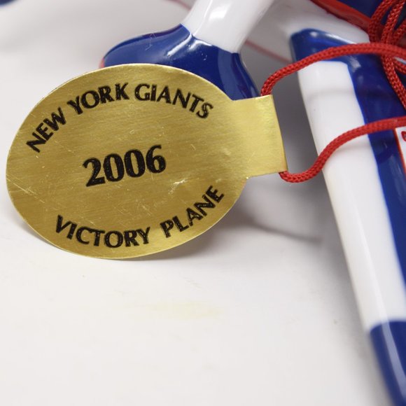 2006 Danbury Mint NY Giants Victory Plane Santa Claus New York NFL Ornament NFC - Picture 8 of 16
